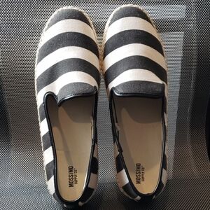 Mossimo Supply Co. Black and White Striped Flats